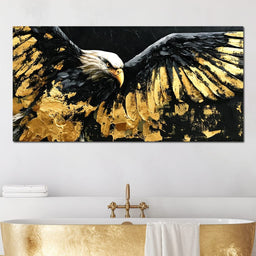 American Eagle in Gold & Black - NicheCanvas