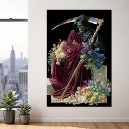 Death Rests With Fallen Petals - NicheCanvas