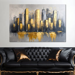 Golden Skyline Awakening - NicheCanvas
