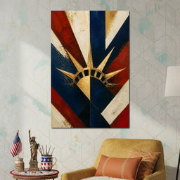 Gilded Freedom Radiating Light - NicheCanvas