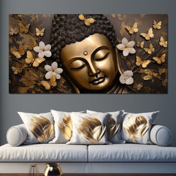 Glimmering Gold Buddha - NicheCanvas