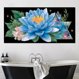 Celestial Lotus Galaxy Radiance - NicheCanvas