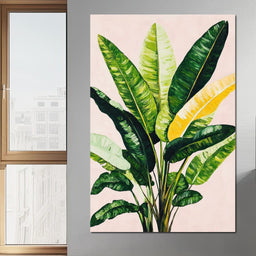 Tropical Sunrise Leaves Dance - NicheCanvas