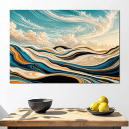 Marble Waves at Dawn - TooplesArt - NicheCanvas