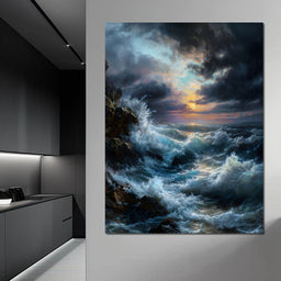 Tempest Dawn Ocean Fury - NicheCanvas