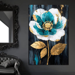 Golden Petal Repose - NicheCanvas