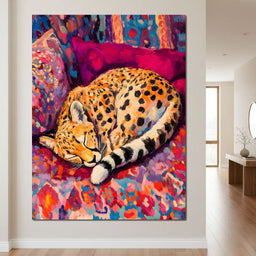 Vivid Safari Dreaming Cheetah - NicheCanvas