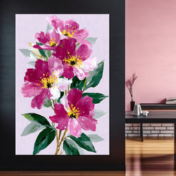 Pink Peony Garden - NicheCanvas