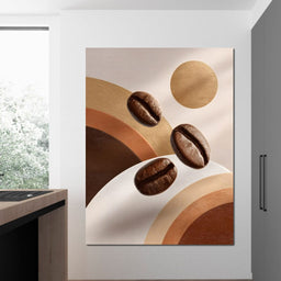 Coffee Dreams in Autumn Tones - NicheCanvas