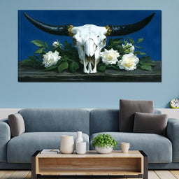 Bone Crown and Ivory Roses - NicheCanvas