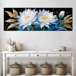 Celestial White Lotus Bloom - NicheCanvas