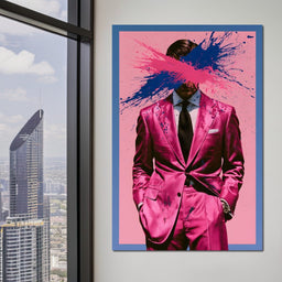 The Suit Disrupted by Vivid Collision - NicheCanvas