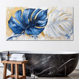 Blue Leaf Serenade Dreams - NicheCanvas