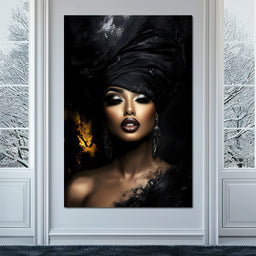 Golden Elegance Portrait - NicheCanvas