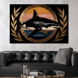 Gilded Shark Triumph Halo - NicheCanvas