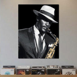 Midnight Jazz Saxophone Groove - NicheCanvas