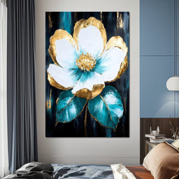 Golden Bloom Elegance - NicheCanvas