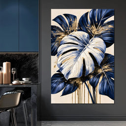 Gilded Foliage Under Midnight Shadows - NicheCanvas