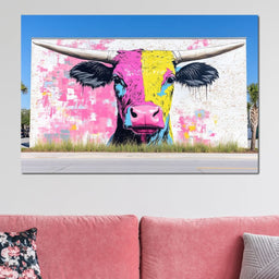 Street Art - Cute Horns - NicheCanvas