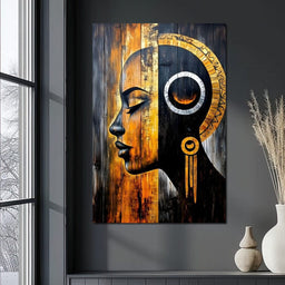 Golden Eclipse Portrait Journey - NicheCanvas