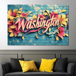 Floral Washington - NicheCanvas
