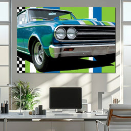 Vintage Racer Power Pop Vibe - Rider Art - NicheCanvas