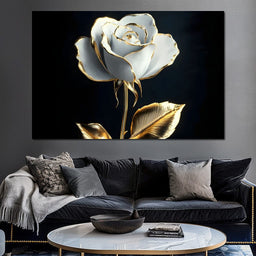 Golden Elegance of Petals - NicheCanvas