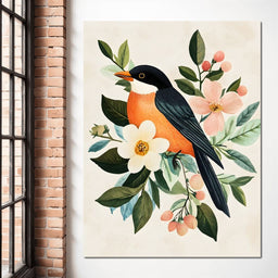 Radiant Songbird Elegance - NicheCanvas