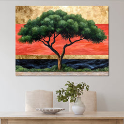 Majestic Dawn Tree Harmony - NicheCanvas
