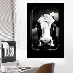 Majestic Bovine Portrait Sky - NicheCanvas