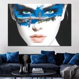 Golden Gate Dreams Eye Portrait - NicheCanvas