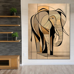 Majestic Geometric Elephant - NicheCanvas