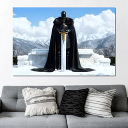 Icebound Peaks Excalibur Warrior - NicheCanvas