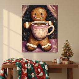 Gingerbread Cheer With Cocoa - NicheCanvas