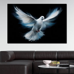 Ascending White Wing Motion - NicheCanvas