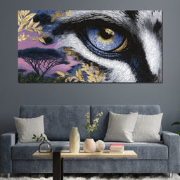 Golden Savannah Panther Vision - NicheCanvas