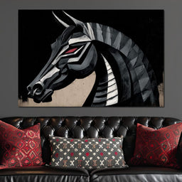 Iron Equine Spirit Descent - NicheCanvas