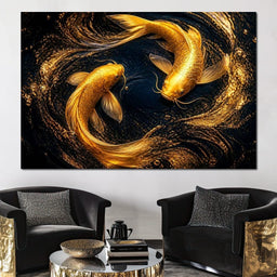 Koi Gold Current - NicheCanvas