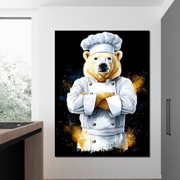 Polar Bear Chef - NicheCanvas