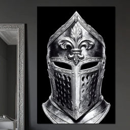 Silver Knight Fleur Helm Majesty - NicheCanvas