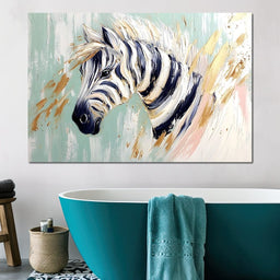 Zebra Brushstrokes - NicheCanvas