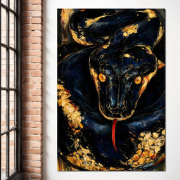 Gilded Coil Of Midnight Power - NicheCanvas