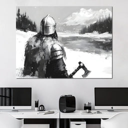 Viking_s Icy Vigilant Journey - NicheCanvas