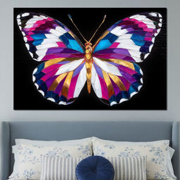 Neon Jewel Butterfly Flight - NicheCanvas