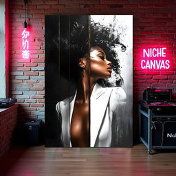 Harmony of Contrast and Elegance - NicheCanvas