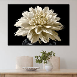 Pale Petals Held Against The Void - NicheCanvas