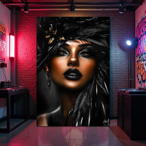 Golden Elegance in Shadows Canvas Print