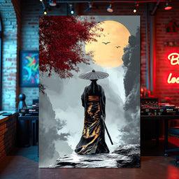 Samurai Moonlight Reverie - NicheCanvas