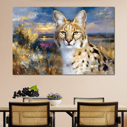 Savanna Serval Sunset Glow - Neal Hackett - NicheCanvas