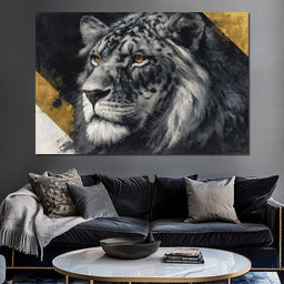 Golden Eyed Lion King - NicheCanvas